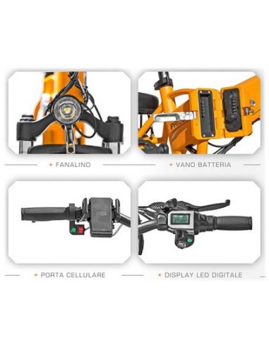 BICICLETTA CON PEDALATA ASSISTITA ORANGE