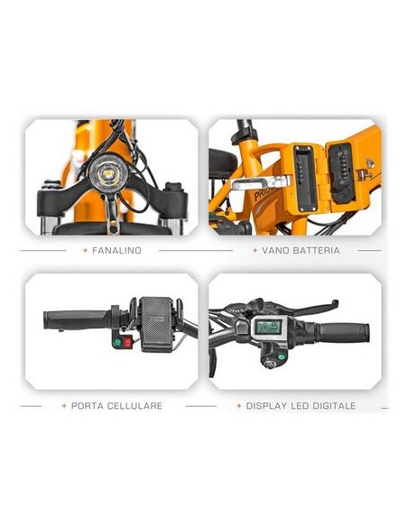 BICICLETTA CON PEDALATA ASSISTITA ORANGE
