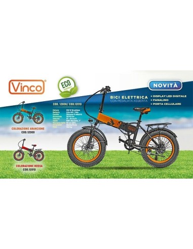 BICICLETTA CON PEDALATA ASSISTITA ORANGE