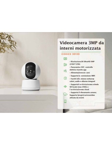 Videocamera 3MP da interni motorizzata