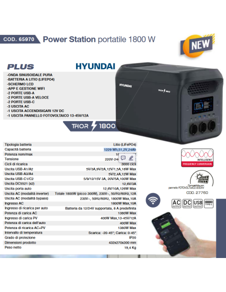Hyundai power station da 1800W